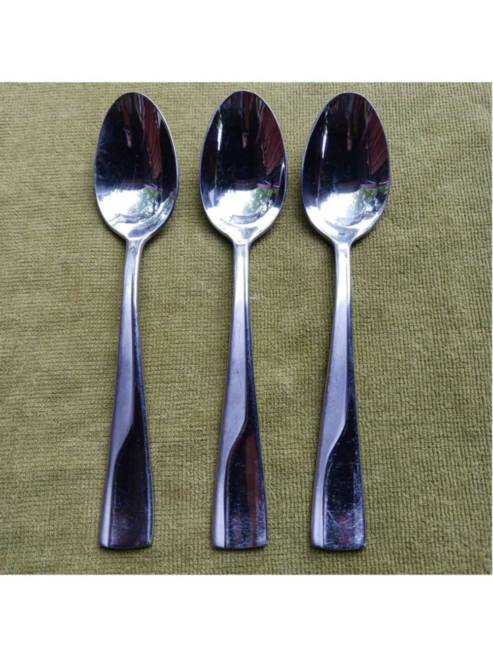 Oneida Splice Dinner Oval Bowl Soup Spoons Set of 3 Stainless Steel 7 Inch